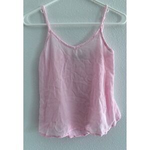 Raya Sun Top Womens Medium Pink Flowy Boho Beachy Coastal Preppy Lightweight Vtg